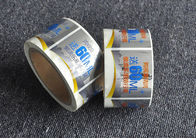 Custom waterproof glossy strong self adhesive PET silver label roll printing supplier