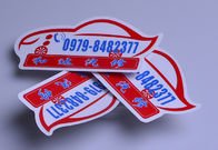 Customized waterproof promotional die cut white PVC vinyl stickers full color printing supplier