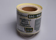 Print Eco friendly strong adhesive paper barcode household waste tracking sticker labels roll supplier