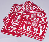 Private one color printed red outdoor UV resistant army tactical series advertising decal sticker supplier