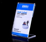 Customized L shape clear Acrylic menu display holder table tent supplier