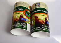 Custom CMYK printed self adhesive paper food product label for eggs packaging supplier