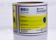Printing custom waterproof food grade self adhesive paper labels supplier